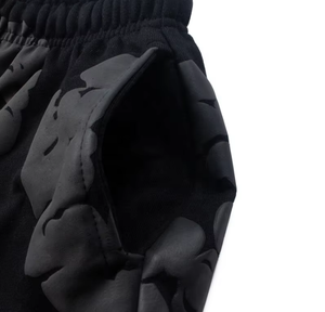 Shorts de sport décontractés pour hommes, gris foncé, avec logo frontal, séchage rapide, anti-UV, respirants, 100% coton pur, personnalisables et de haute qualité - Product Image 3