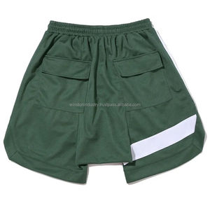 Short d'été pour hommes personnalisé en gros avec taille élastique High Street Style Solid Pattern Digital Printing Custom Logo Design - Product Image 3