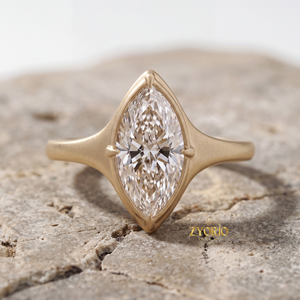 Bague de Mariage Romantique Solitaire Marquise en Diamant de Laboratoire, Monture à Griffes, Style Vintage, Idéale pour les Demandes en Mariage, Cadeau de Fête - Product Image 2