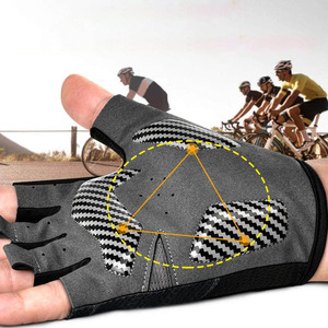 Guantes de Ciclismo de Neopreno Personalizados de Medio Dedo con Agarre de Silicona en la Palma, Cierre de Gancho y Bucle Impermeable para Ciclistas de Carretera y Montaña - Calidad Premium - Product Image 5