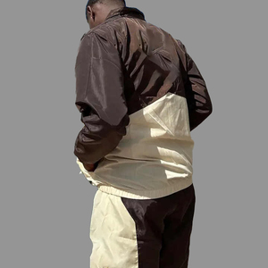 Conjunto Corto de Chaqueta Cortavientos de Dos Tonos Personalizado para Hombre, Moda Urbana, Chaqueta Impermeable, Ropa Deportiva Informal para Entrenamiento al Aire Libre - Product Image 2