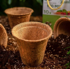 Pot en fibre naturelle de noix de coco – Jardinière respirante et biodégradable pour le jardinage biologique et la propagation des plantes - Product Image 3