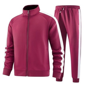 Conjunto de chándal de algodón grueso y cálido para hombre, con logotipo personalizado, cremallera completa, cuello alto, estilo oversize y pantalones con cintura elástica. - Product Image 2