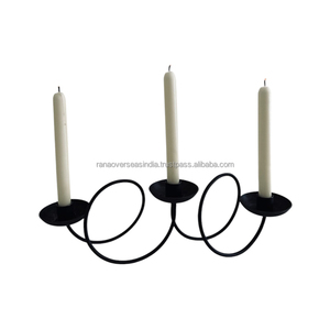 Candelero de Metal de estilo curvo de alta venta, candelabro decorativo de hierro, ideal para fiesta de boda en casa a precios asequibles - Product Image 1