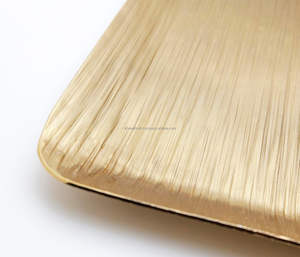 Plateau décoratif personnalisé pour le Ramadan, ensemble moderne de 2 grands plateaux de service moyens en laiton doré, décoration de maison de vacances festive, article de cadeau - Product Image 5