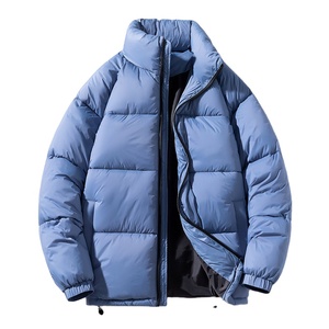 Veste en duvet à col montant 2025 pour homme, doudoune à bulles épaisse et rembourrée avec motif décoratif High Street Style Winter Streetwear - Product Image 5