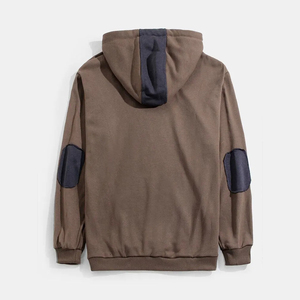 Men's Oversized Hooded <b>Zipper</b> <b>Sweatshirt</b> Solid Color Casual Fleece Hoodie Autumn Wear Regular Fit Knitted Cotton Style Hoodies - Product Image 2