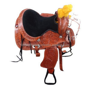 Cómodo Fancy Stitch Horse Western Pleasure Trail Riding Saddle Hecho a mano Estilo americano Cowboy Racing Saddle DE LA India - Product Image 3