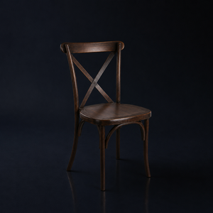 Silla de Comedor Industrial Moderna de Resina Marrón Oscura, Ajustable, para Exteriores, con Diseño Cruzado Resistente y Duradero, para Uso en Hoteles y Apartamentos - Product Image 1