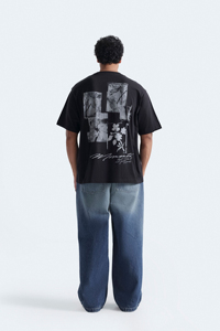 T-shirt oversize tendance pour homme, coupe ample, en coton, streetwear, imprimé graphique, uni, personnalisable, vente en gros - Product Image 5