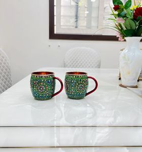 Handmade Hammered <b>Copper</b> Mug, Colourful Enamel Moscow Mule <b>Cup</b>, Hand Painted <b>Copper</b> Moscow Mule Mugs, Groomsmen Gift, - Product Image 6