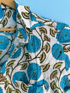 เสื้อเชิ้ตแขนสั้นผู้ชายผ้าฝ้ายแท้ 100% ทำมือ ระบายอากาศได้ดี เป็นมิตรกับสิ่งแวดล้อม ลายดอกไม้พิมพ์ลายชายหาด สำหรับงานปาร์ตี้กลางแจ้ง - Product Image 3