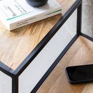 Mesa auxiliar Vandana Lyra Aureo de madera de mango y metal - Product Image 3