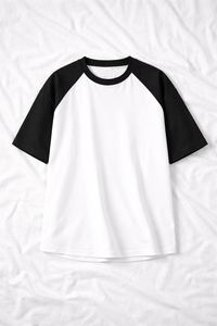 Camiseta Oversize de Algodón Pesado con Mangas Raglán de 220 GSM, Manga Bicolor, Corte Relajado, Estilo Urbano, Fabricante de Camisetas - Product Image 2