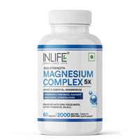 Complément de magnésium 2000 mg avec zinc picolinate, capsules de glycinate de magnésium chélaté, vitamines B12 et D3, certifié GMP