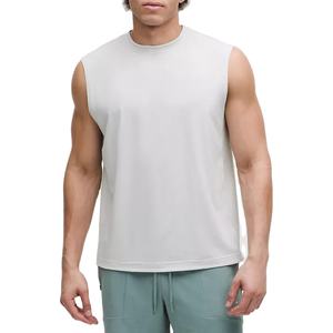 เสื้อกล้ามถักทรงโอคอสำหรับผู้ชาย คุณภาพสูง ผลิตจากโรงงาน ผ้าโพลีเอสเตอร์/คอตตอน แห้งเร็ว ระบายอากาศได้ดี - Product Image 1