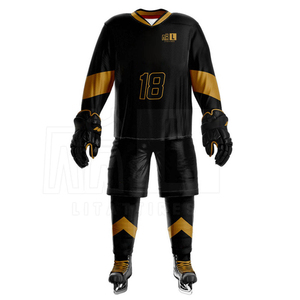 Solid Color Wholesale Price Ice Hockey Uniform Top Selling Breathable Moisture-Wicking Quick Dry New Design 100% Polyester - Product Image 1