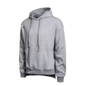 เสื้อฮู้ดดี้ผู้ชายแบบดิสเทรส ขายดีที่สุด บริการ OEM ราคาขายส่ง ผ้าฝ้าย 100% - Product Image 2