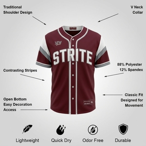 Custom Branding Athletic Baseball Jersey sublimation vibrant colors Baseball Jersey breathable performance Baseball Jersey - Product Image 6