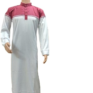 Thobe longue de style saoudien de haute qualité pour hommes, coton blanc premium, Jubba islamique, Kandura traditionnelle arabe - Product Image 4