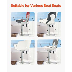 Piedistallo per Sedile Barca in Lega di Alluminio con Regolazione Scorrevole Avanti e Indietro da 5 Pollici - Ricambi e Accessori - Product Image 6