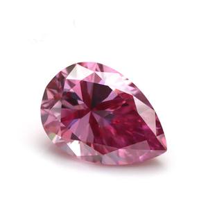 Diamant synthétique cultivé en laboratoire 1-10 carats, pierre précieuse percée au laser, taille poire, couleur rose, pour la fabrication de bijoux - Product Image 1