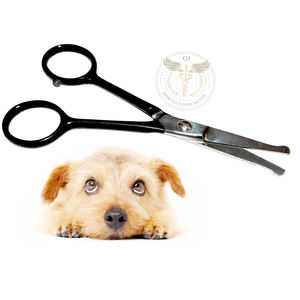 Tijeras pequeñas con punta de bola de 4.5 pulgadas para perros, gatos y todo tipo de mascotas, para el cuidado de orejas, nariz, cara y patas, tijeras de seguridad pequeñas. - Product Image 1