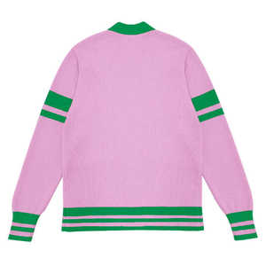 Cárdigan Personalizado de Invierno para Mujer, Estilo Universitario, Color Rosa Verde Vintage, Casual, 100% Algodón, Cierre de Botones - Product Image 2