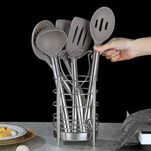 ที่วางช้อนสแตนเลส ที่เก็บอุปกรณ์ครัว ที่เก็บช้อนส้อม มีด ที่เก็บช้อนส้อมและมีด - Product Image 1
