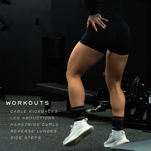 สายรัดข้อเท้าปรับระดับได้สำหรับออกกำลังกายแบบขายส่ง, สายรัดข้อเท้าแบบมีแผ่นรองนีโอพรีนสำหรับเครื่องออกกำลังกายแบบสายเคเบิล, สำหรับการออกกำลังกายขา, การฝึกกล้ามเนื้อก้น และการเพาะกาย - Product Image 6