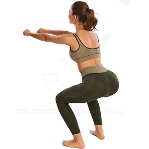 Ensemble de yoga pour femmes de haute qualité, personnalisé, sans couture, respirant, écologique, hautement élastique, séchage rapide, 2 pièces, taille haute, vêtements de sport - Product Image 6