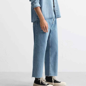 Nuevos Jeans Ajustados de Diseño Personalizado para Hombre, de Alta Calidad, Impermeables, Transpirables, Mezcla de Poliéster/Algodón, Lavados, Color Sólido, Primavera - Product Image 5