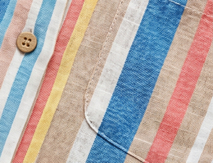 Chemise de plage rayée à manches courtes pour femme, légère et décontractée, avec col rabattu, hauts de bain pour femme - Product Image 2