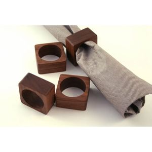Porte-serviettes en bois classique fait main pour les tables de mariage, les restaurants, les dîners et les réceptions à domicile - Product Image 4