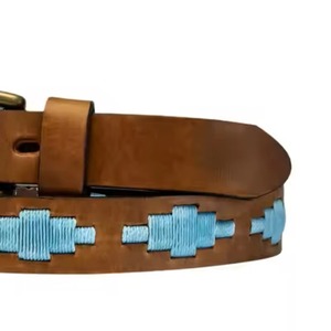 Elegante Cinturón de Cuero Genuino de Fábrica, 100% Cuero Vacuno de Alta Calidad, Estilo Casual, Cinturones de Cuero Polo OEM en Oferta - Product Image 5