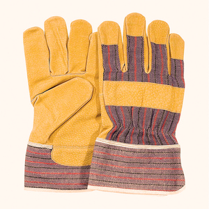 Gants de sécurité en cuir industriels, personnalisation de la marque, gants de travail en cuir de qualité supérieure, vente en gros directe d'usine - Product Image 1