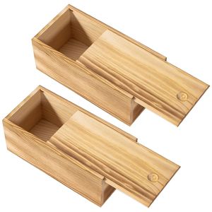 Modern Handmade Pine Wood <b>Storage</b> Box Sliding Lid <b>Tabletop</b> High Quality Housewarming Bulk Supply - Product Image 2