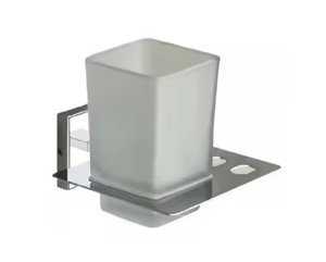 Wall Mounted Toothbrush Holder Polish Toothbrush Stand Organizer White <b>Brush</b> Holder Mug Soft Touch Coating in Iron Metal - Product Image 4