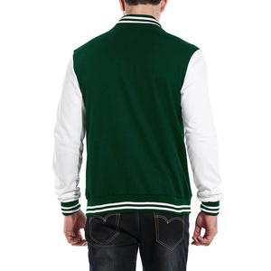 Fashion <b>Men's</b> Custom Logo Canvas Stand Collar Front Logo Eco-Friendly Varsity Baseball Jackets Plus Size for <b>Men</b> - Product Image 3