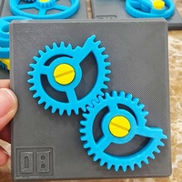 Engranaje de estructura mecánica 3D, modelo creativo, combinación de cursos de ciencia de iluminación educativa para niños para educación