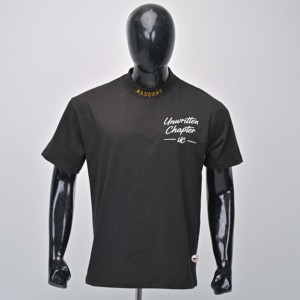 Camisetas de Manga Corta para Hombre, Cuello Redondo, Color Beige, Algodón Jersey, Corte Regular, Estampado Frontal con Letras, 280 GSM, Calidad Premium - Product Image 1