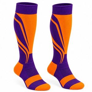 LOW MOQ <b>Knee</b> <b>High</b> Soccer <b>Socks</b> Solid Color Knitted Breathable Regular Fit for Adults WINTER Sport Use - Product Image 3