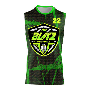 เสื้อกีฬาแบบรัดรูปสั่งทำพิเศษ เสื้อเจอร์ซีย์ 7v7 เสื้อกีฬา 7on7 ชุดยูนิฟอร์มอเมริกันฟุตบอลสำหรับทุกเพศทุกวัย ไซส์ใหญ่ พิมพ์ลายดิจิทัล - Product Image 2