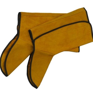 Protège-jambes en cuir de vachette pleine fleur résistant à la chaleur, équipement de soudage en cuir de vachette, spatule de soudage, protège-jambes industriel - Product Image 6