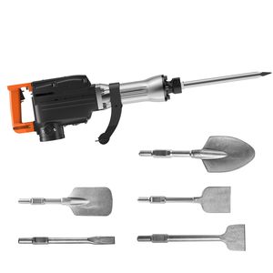 Martello Demolitore Elettrico Professionale 2200W 1350 BPM con Mandrino SDS Max, 6 Scalpelli e Valigetta per Lavori Pesanti su Calcestruzzo - Product Image 1