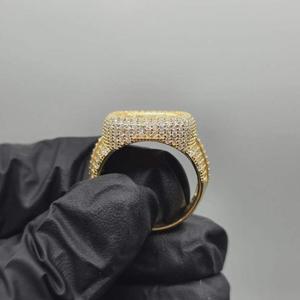 Luxury 925 Sterling Silver Brilliant Cut Bezel <b>Set</b> Hip Hop Moissanite <b>Ring</b> Timeless Bridal Engagement Jewelry for Women <b>Men</b> - Product Image 2