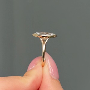 Anillo de compromiso de diamante cultivado en laboratorio de 3 CT con corte marquesa y engaste solitario, anillo de diamante con corte marquesa, anillo de vástago dividido, certificado IGI, 14K - Product Image 3