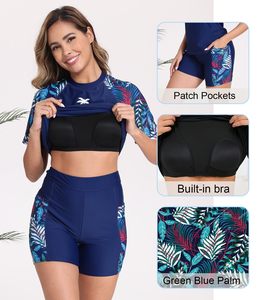 Meilleures ventes : Haut de surf anti-UV imprimé à manches courtes pour femme, personnalisé et de haute qualité, pour la natation - Product Image 4