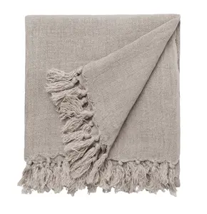Высококачественное льняное одеяло из чистого французского льна линий, льняные Пледы для фермерского хозяйства с кисточками и бахромой ручной работы