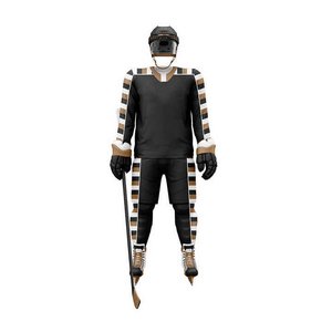 Ensemble de maillots de hockey sur glace personnalisés, blanc, vert, noir, manches longues, sublimation personnalisée, nom de l'équipe, respirant, anti-transpiration, unisexe adulte - Product Image 4